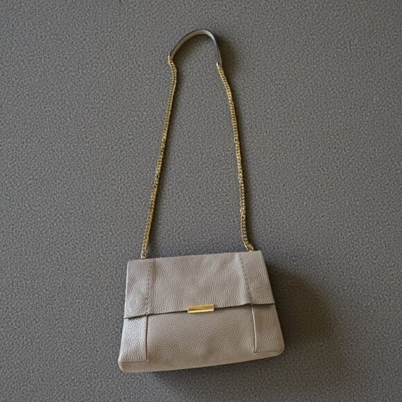 Ted Baker London Handbags - Ted Baker London Pebbled Leather Chain Shoulder Bag | Taupe